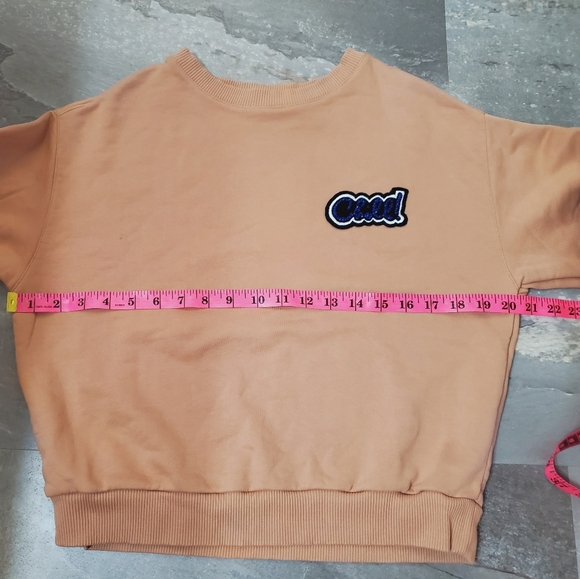 Essentiel Antwerp "Chill!" Long Sleeves Sweater. Pinkish Nude. Beaded Logo. S. - Picture 9 of 9